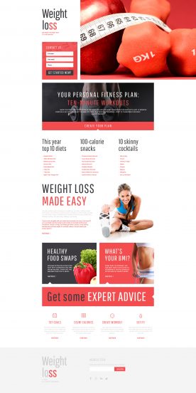 Weight Loss Template Responsive Landing Page Template