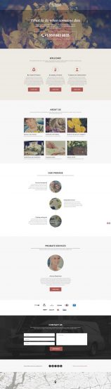 Funeral Services Template Responsive Landing Page Template