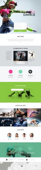 Dance Studio Template Responsive Landing Page Template