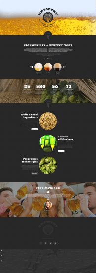 Brewery Template Responsive Landing Page Template