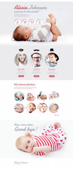 Newborn Landing Page Template