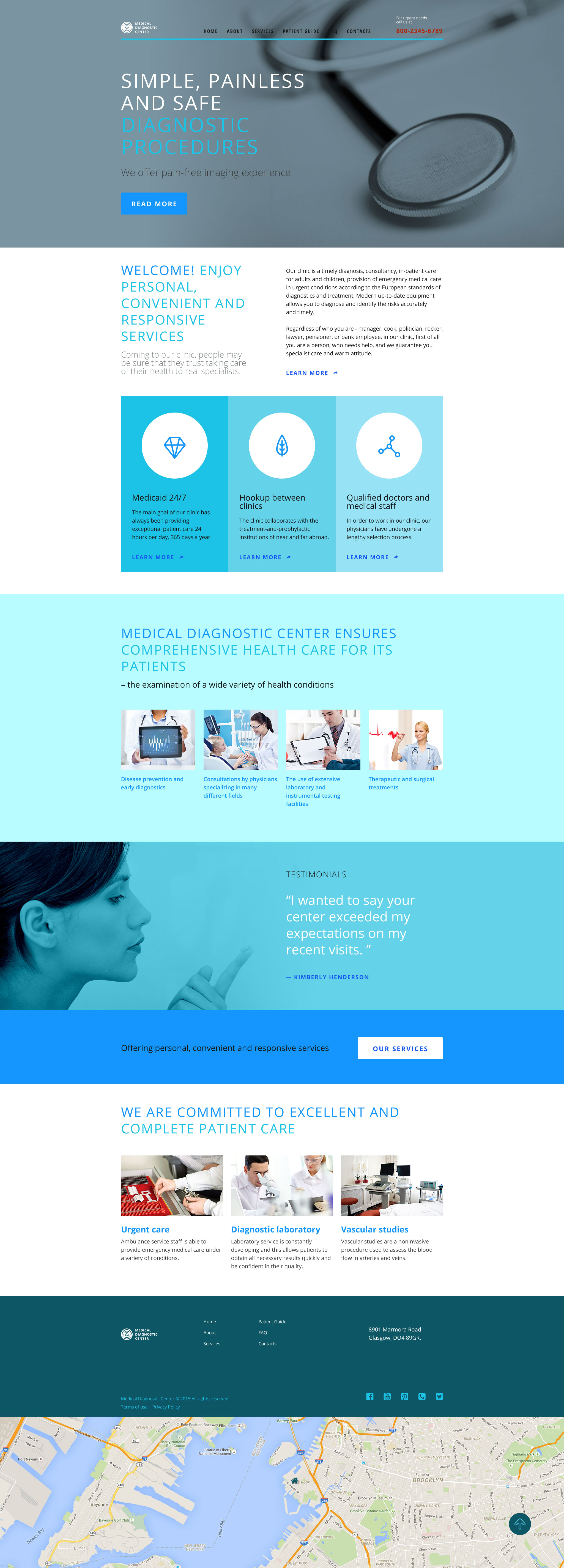 Medical Diagnostic Center Website Template