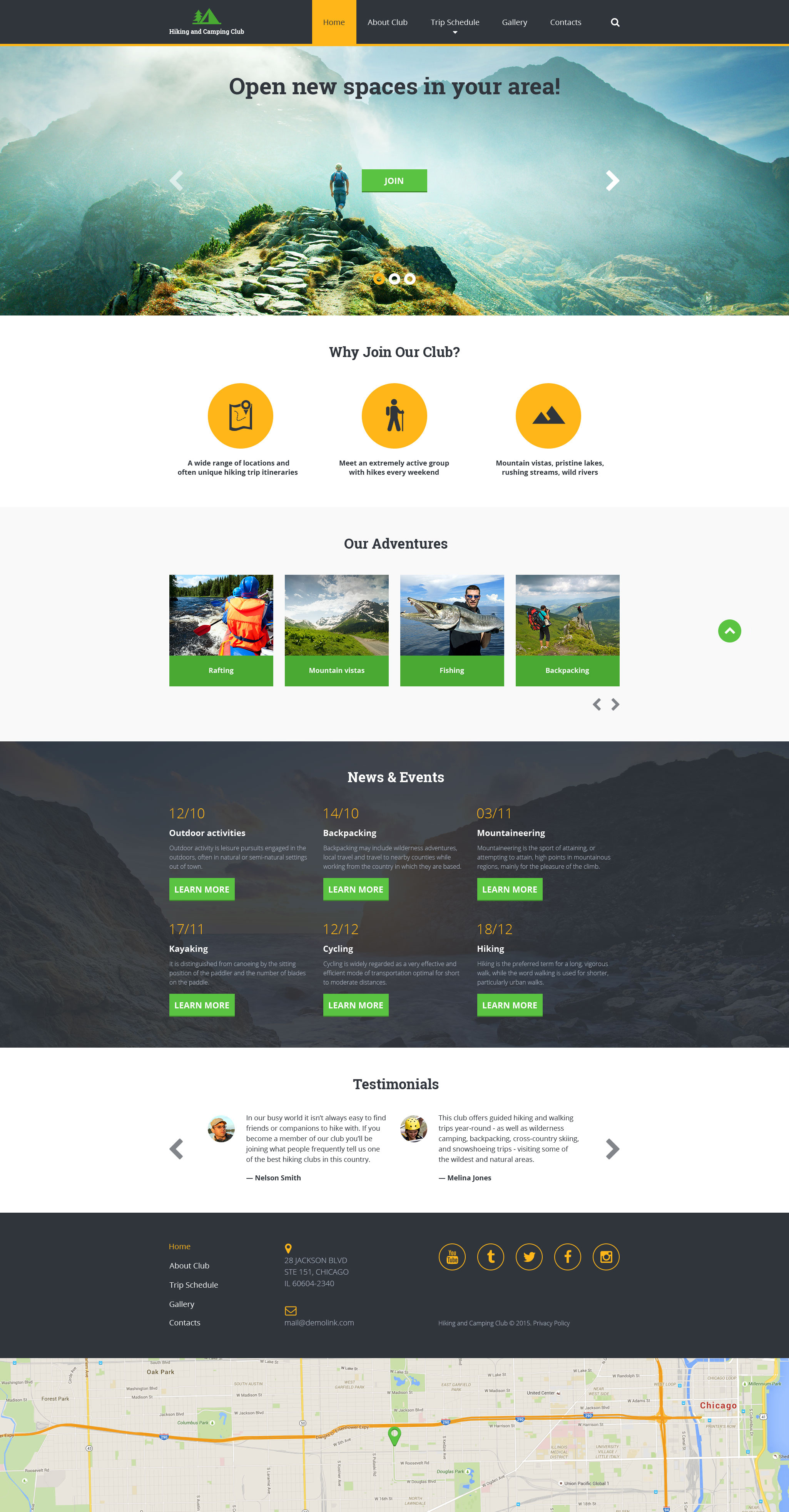 Hiking Template Responsive Website Template