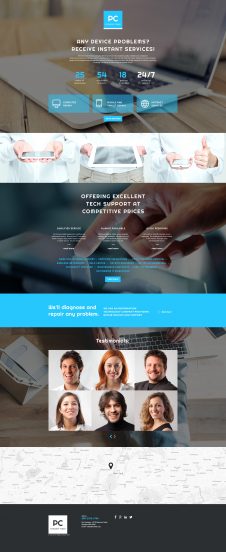 Computer Repair Template Responsive Landing Page Template