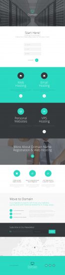 Domain Registrar Template Responsive Landing Page Template