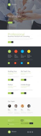 Business Template Responsive Landing Page Template