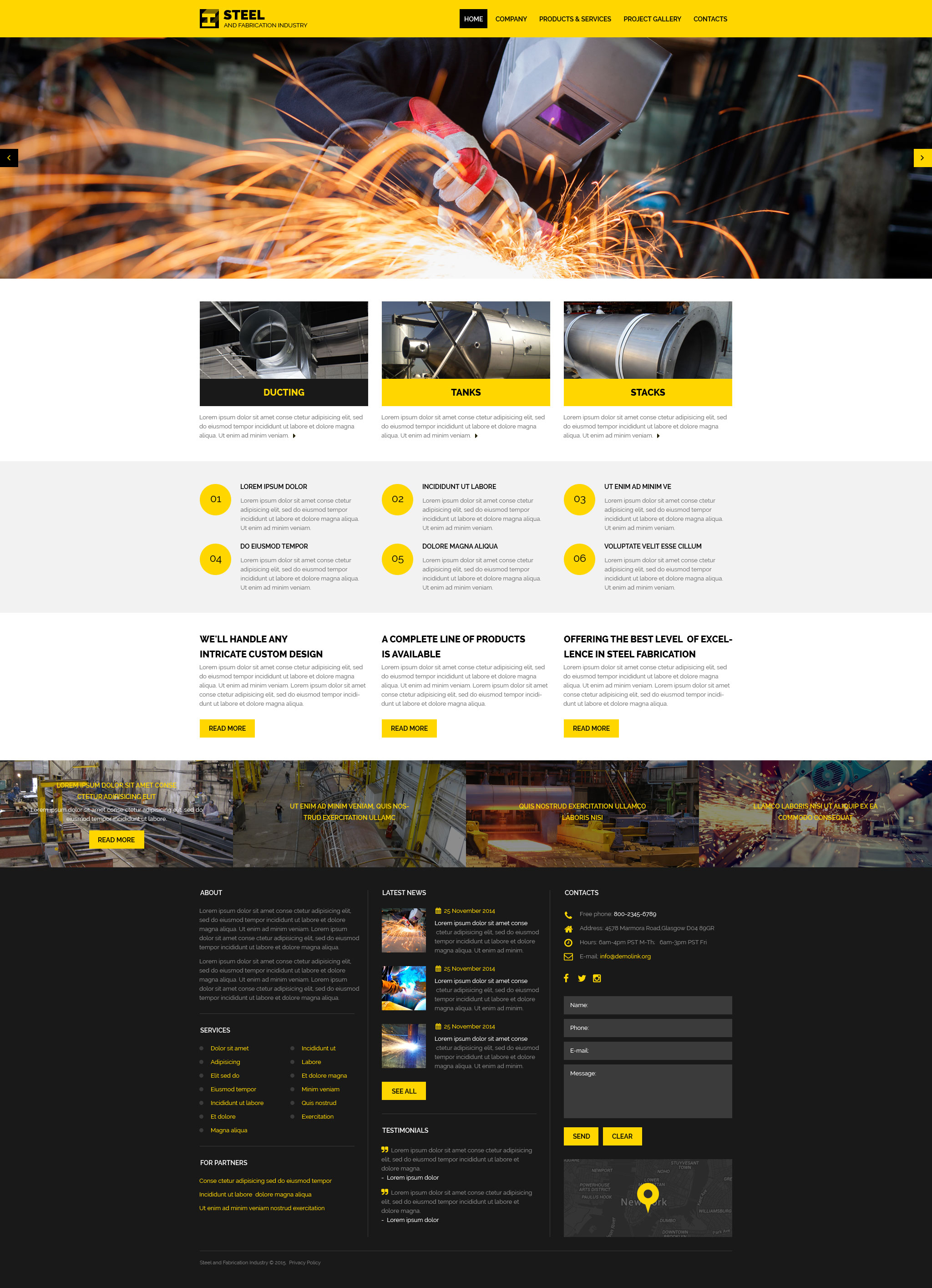 Industrial Template Responsive Website Template