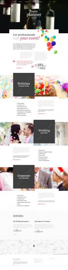 Event Planner Template Responsive Website Template