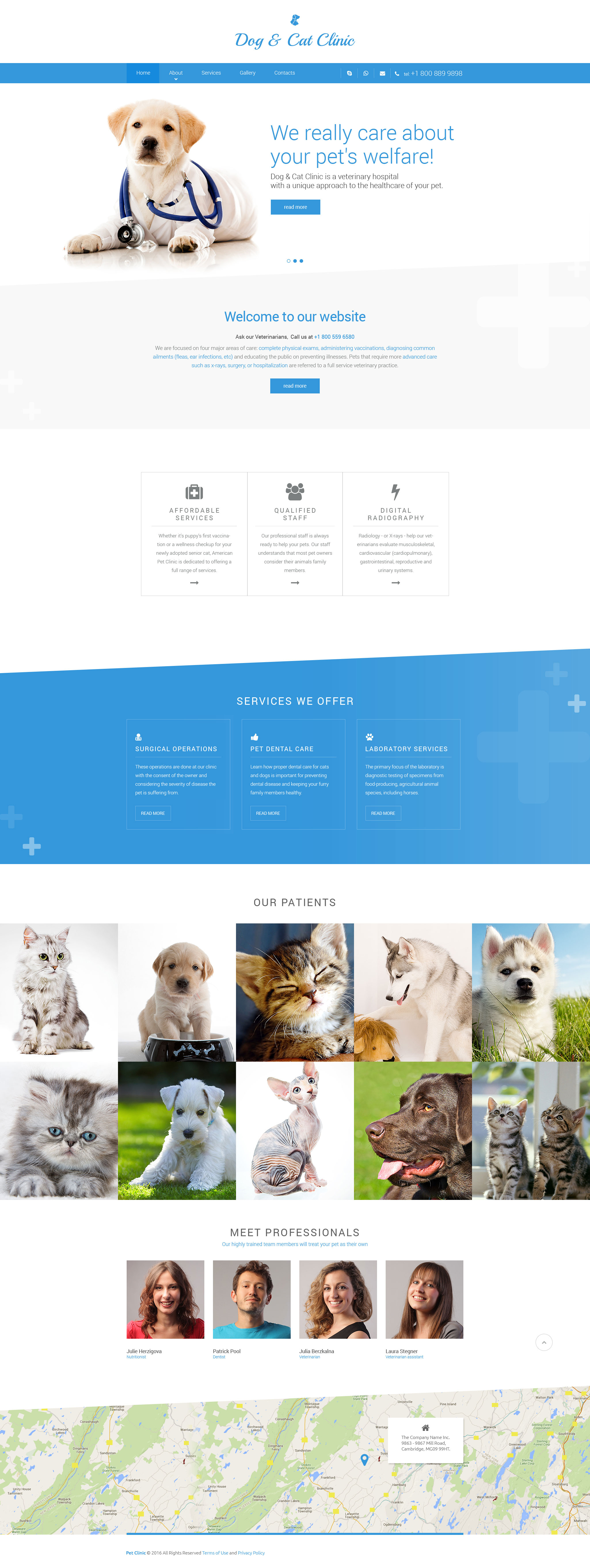 Dog  Cat Clinic Website Template