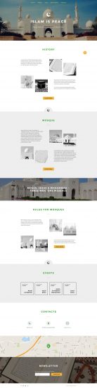 Islam Template Responsive Landing Page Template