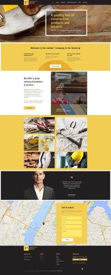 Construction Materials Company Website Template