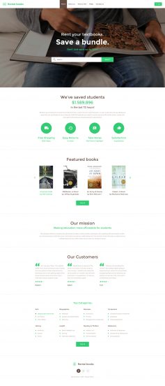 Rental Books Website Template