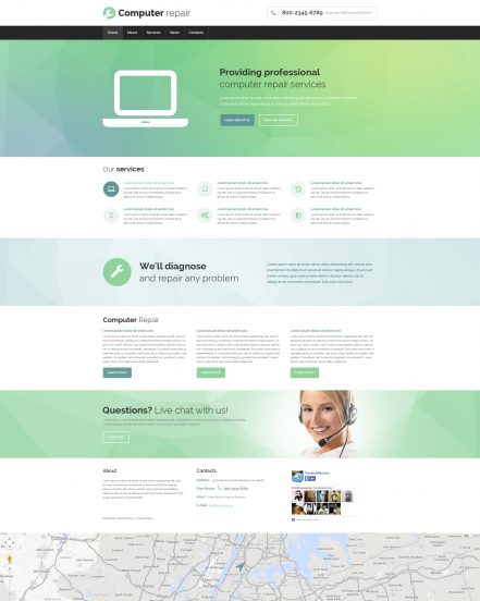 Computer Repair Template Responsive Website Template