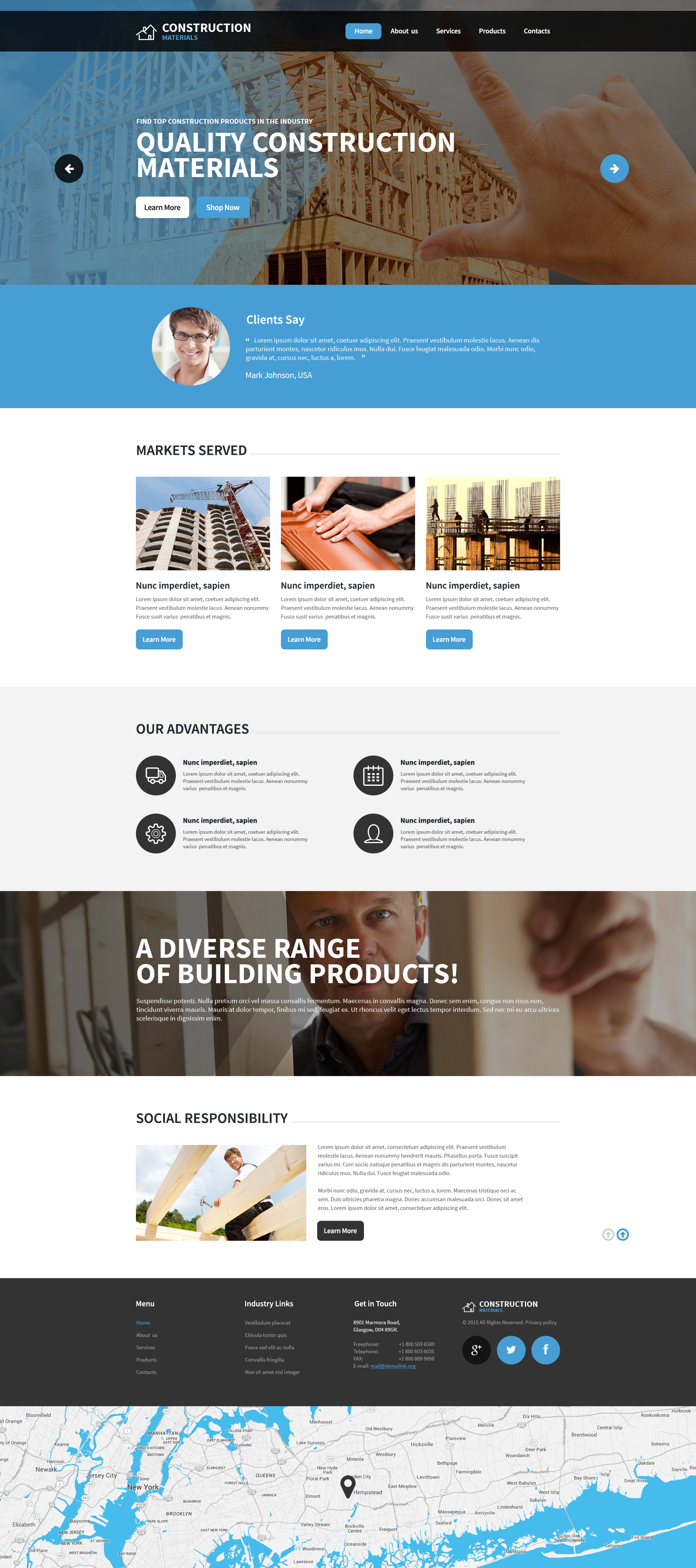 Construction Company Template Responsive Website Template