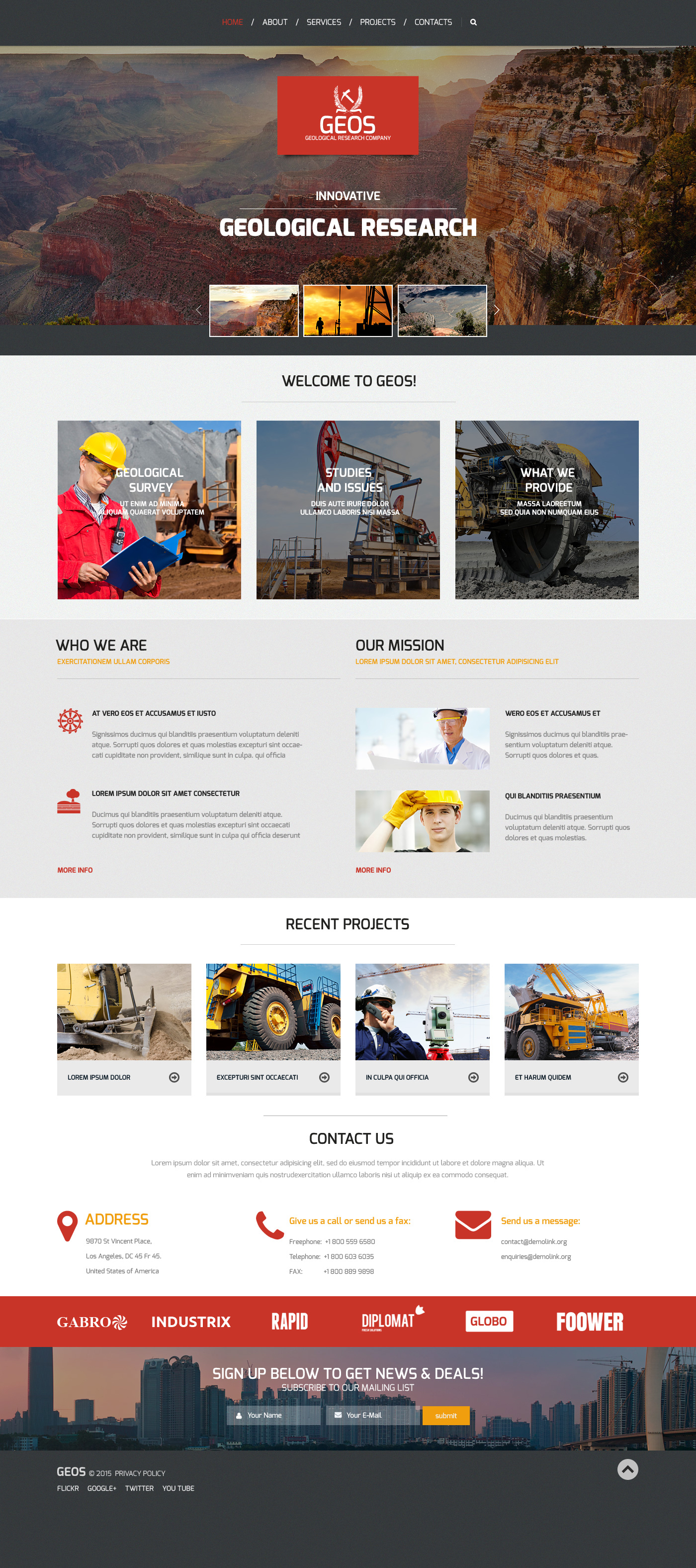 Industrial Template Responsive Website Template