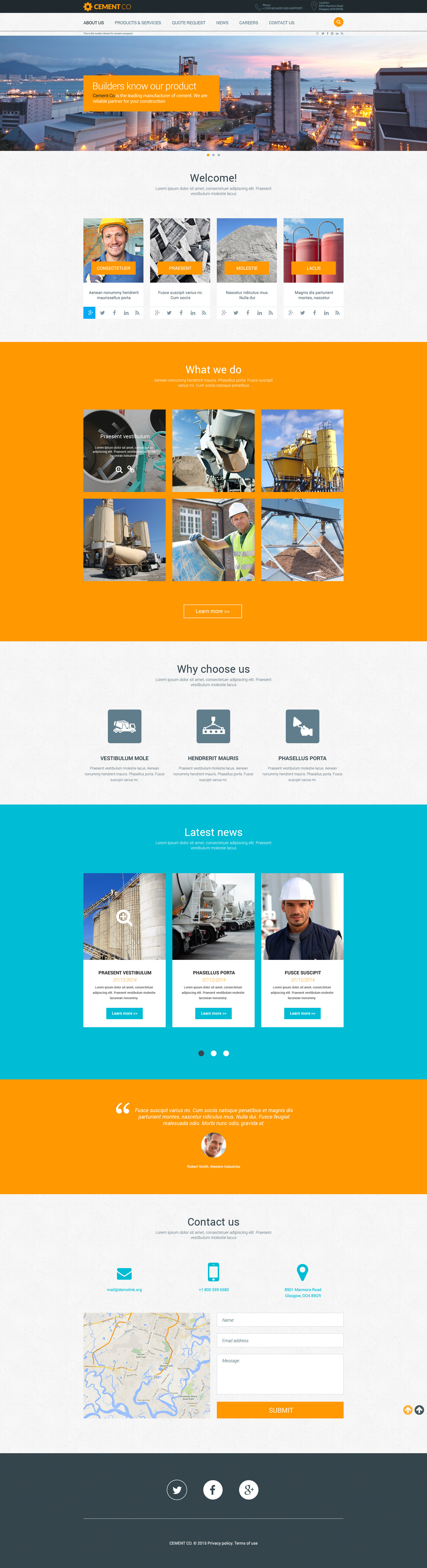 Cement Template Responsive Website Template