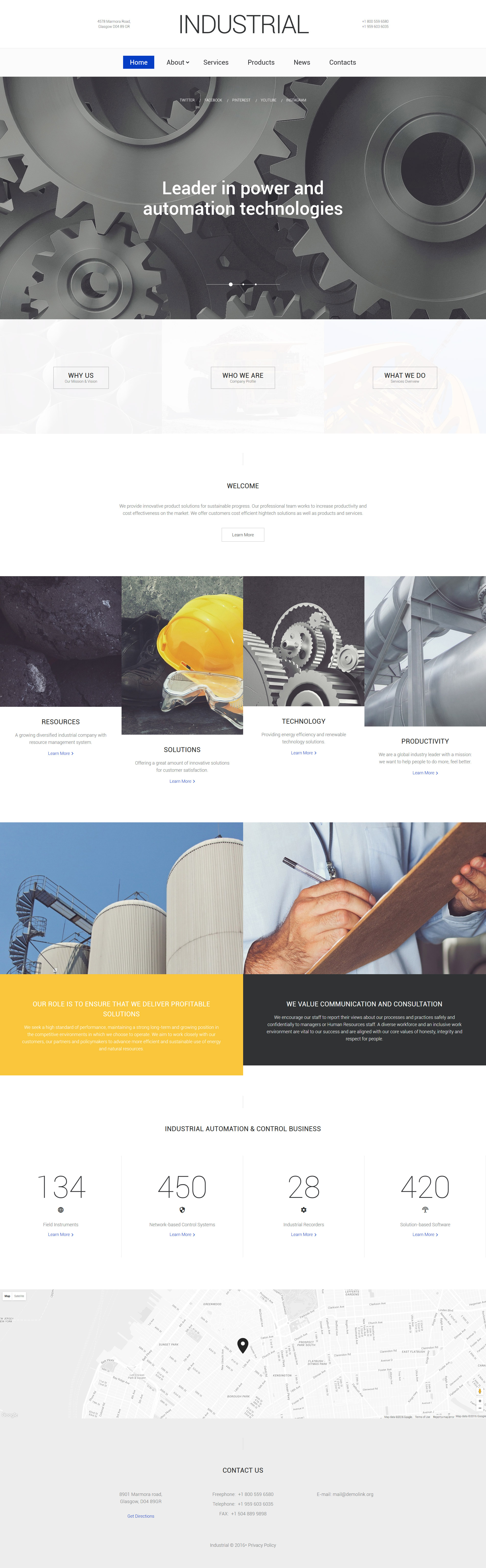 Industrial Technology Website Template