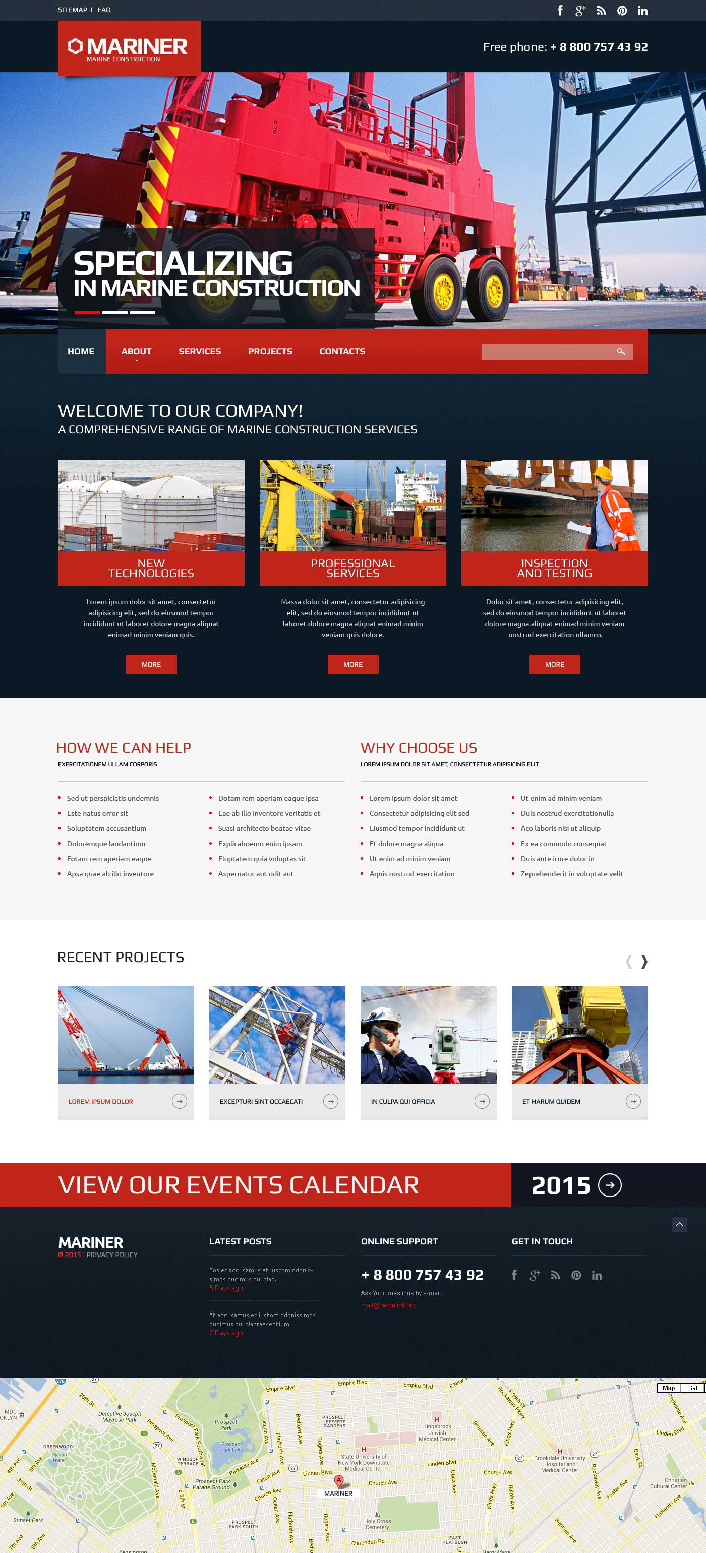 Construction Company Template Responsive Website Template