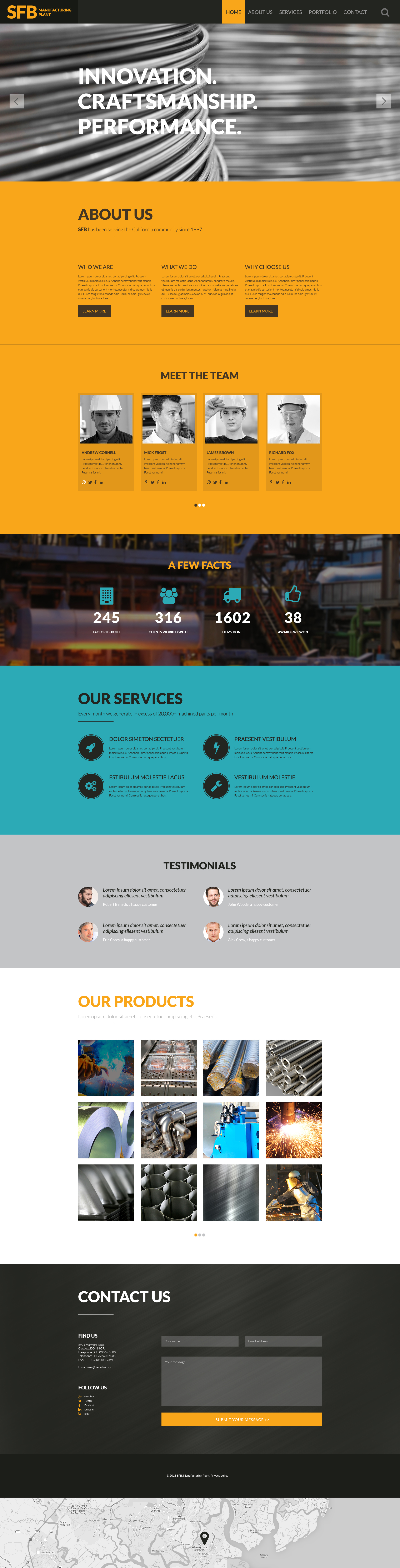 Industrial Template Responsive Website Template