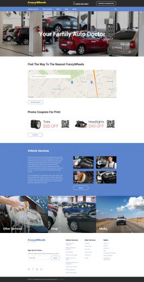 Frenzy Wheels Website Template