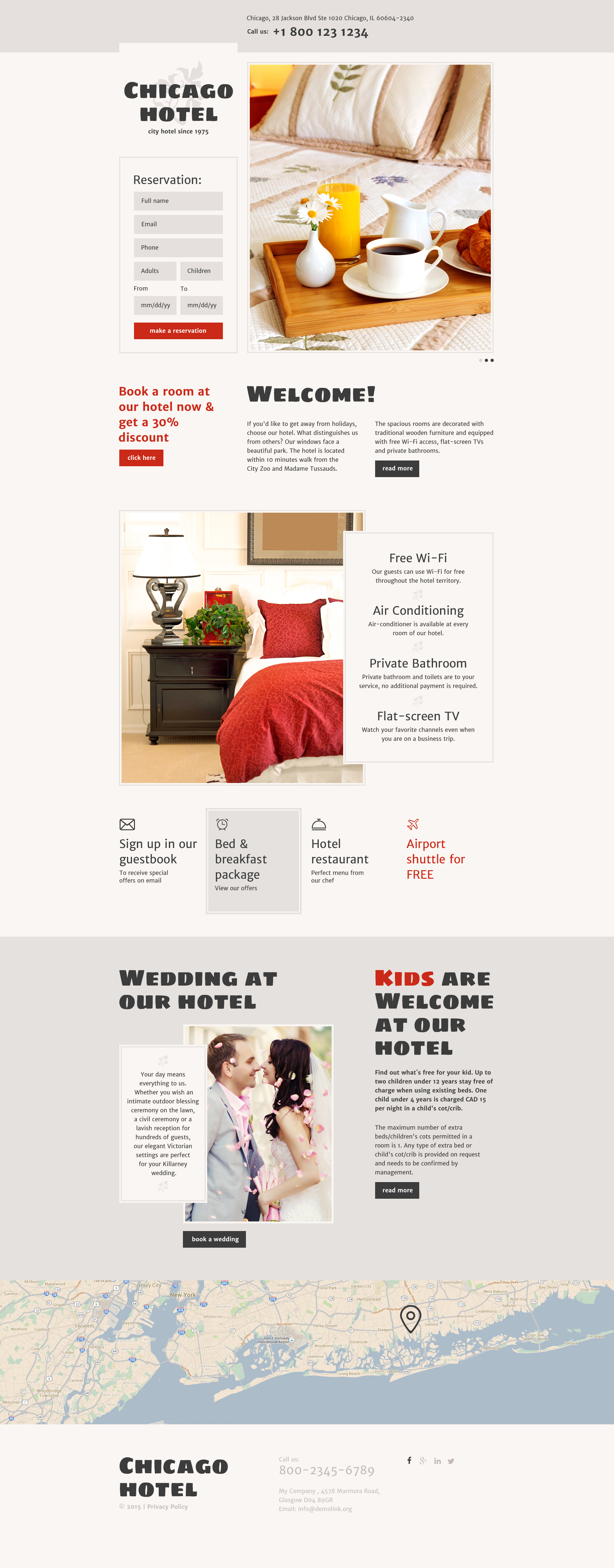 Hotels Template Responsive Landing Page Template