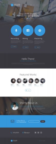 Recording Studio Template Responsive Website Template