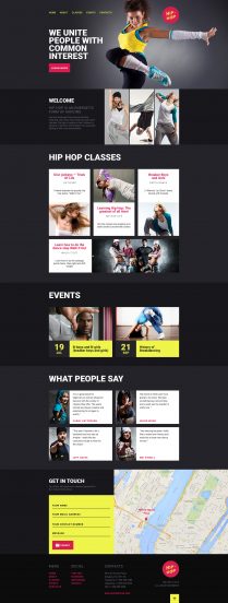 Dance Studio Template Responsive Landing Page Template