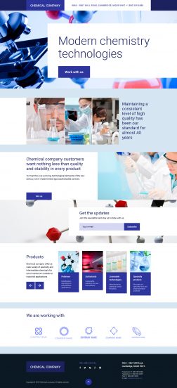 Science Lab Template Responsive Landing Page Template