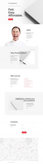 Private Teacher Responsive Website Template