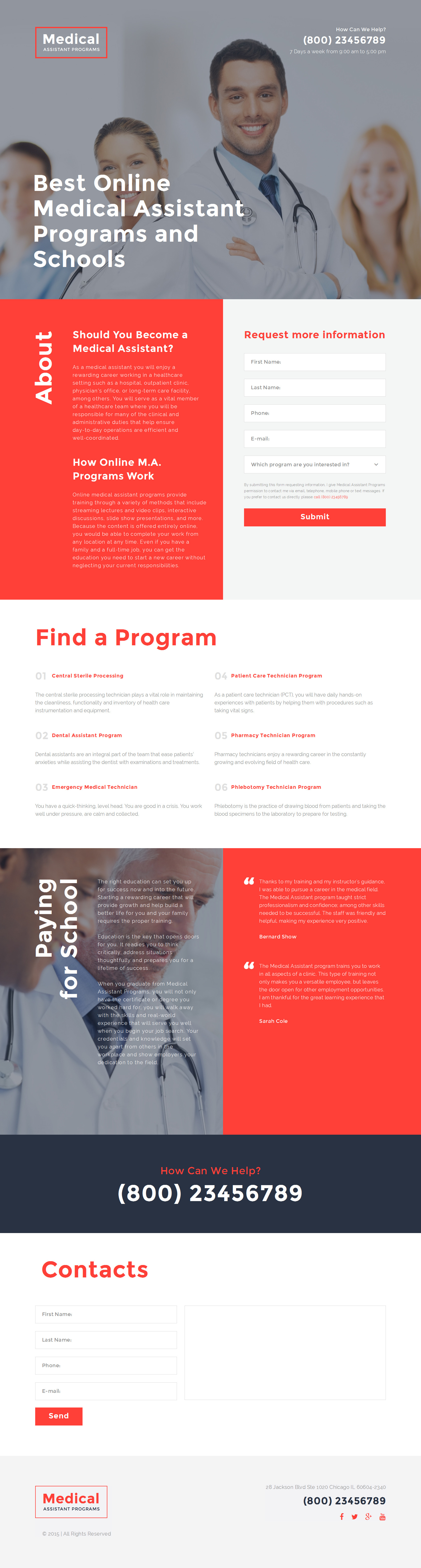 Medical Template Responsive Landing Page Template