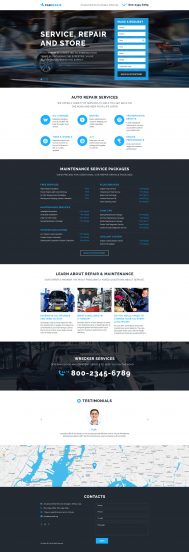 Car Repair Template Responsive Landing Page Template