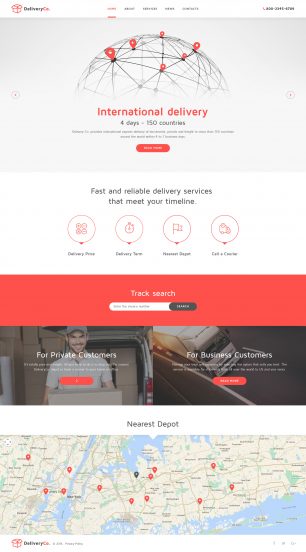 International Delivery Website Template