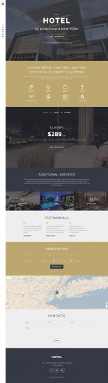 Hotels Template Responsive Landing Page Template