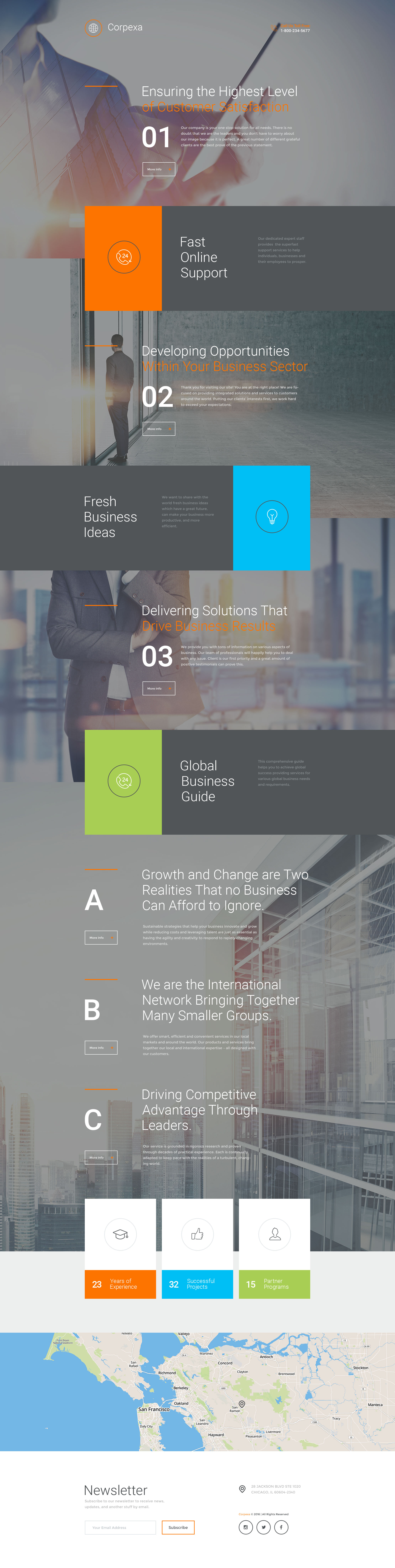 Business Template Responsive Landing Page Template