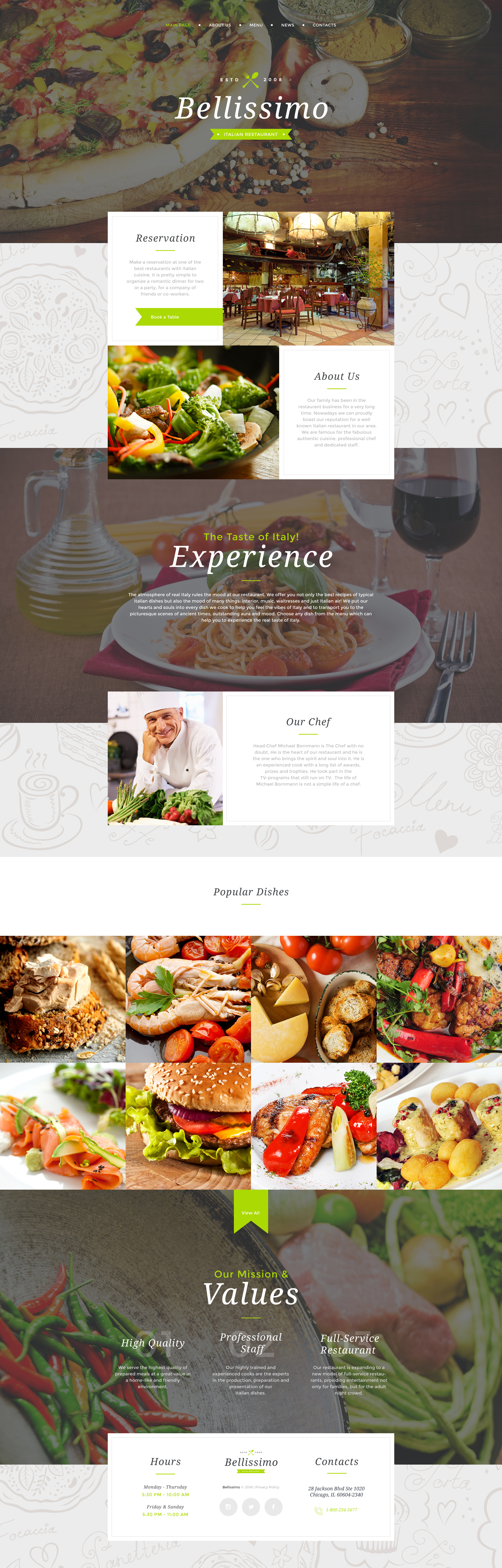 Bellissimo Website Template