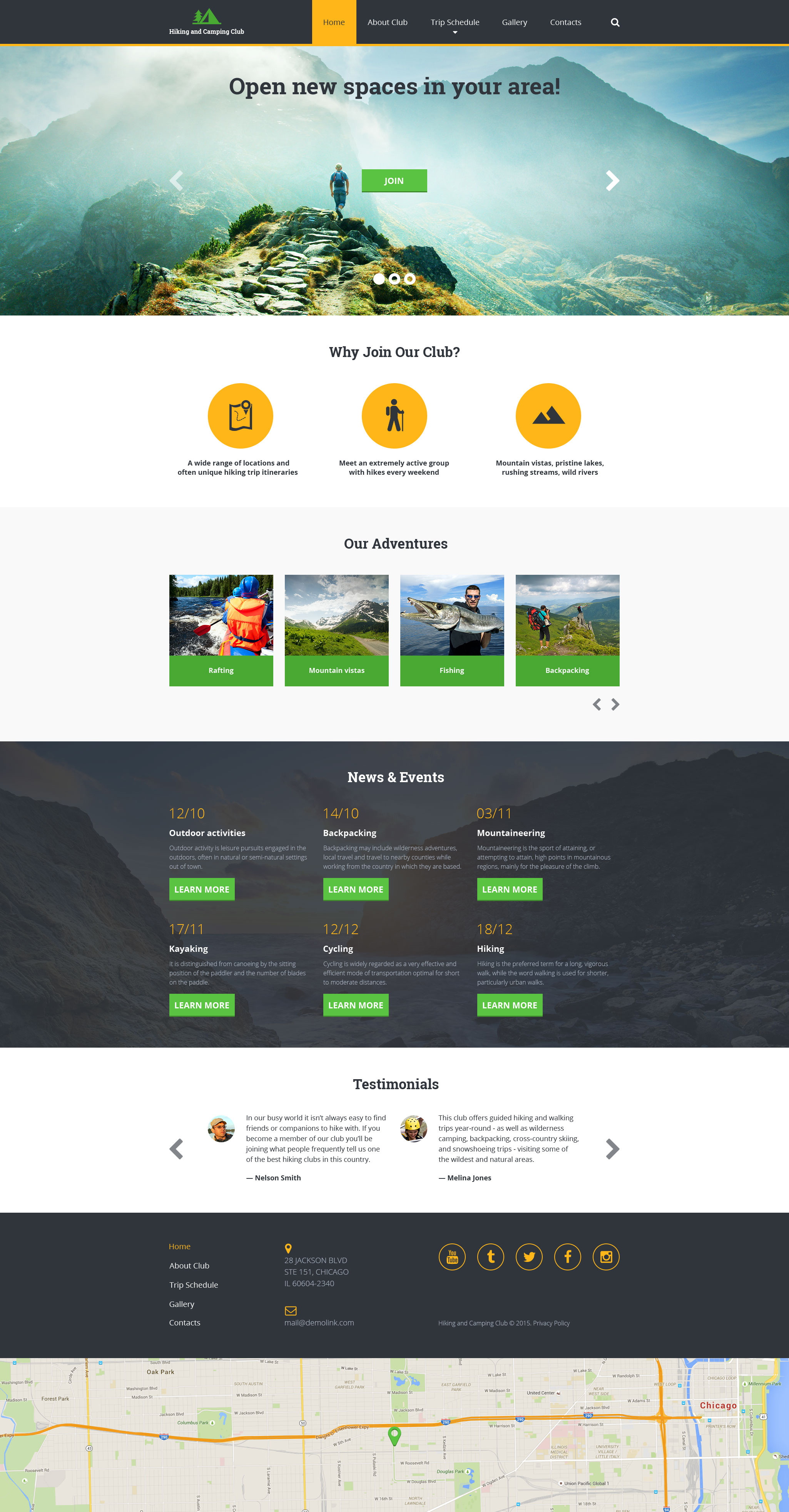 Hiking Template Responsive Website Template