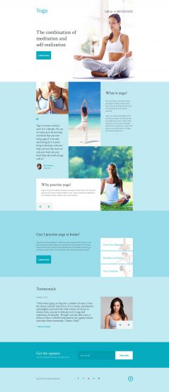 Yoga Template Responsive Landing Page Template