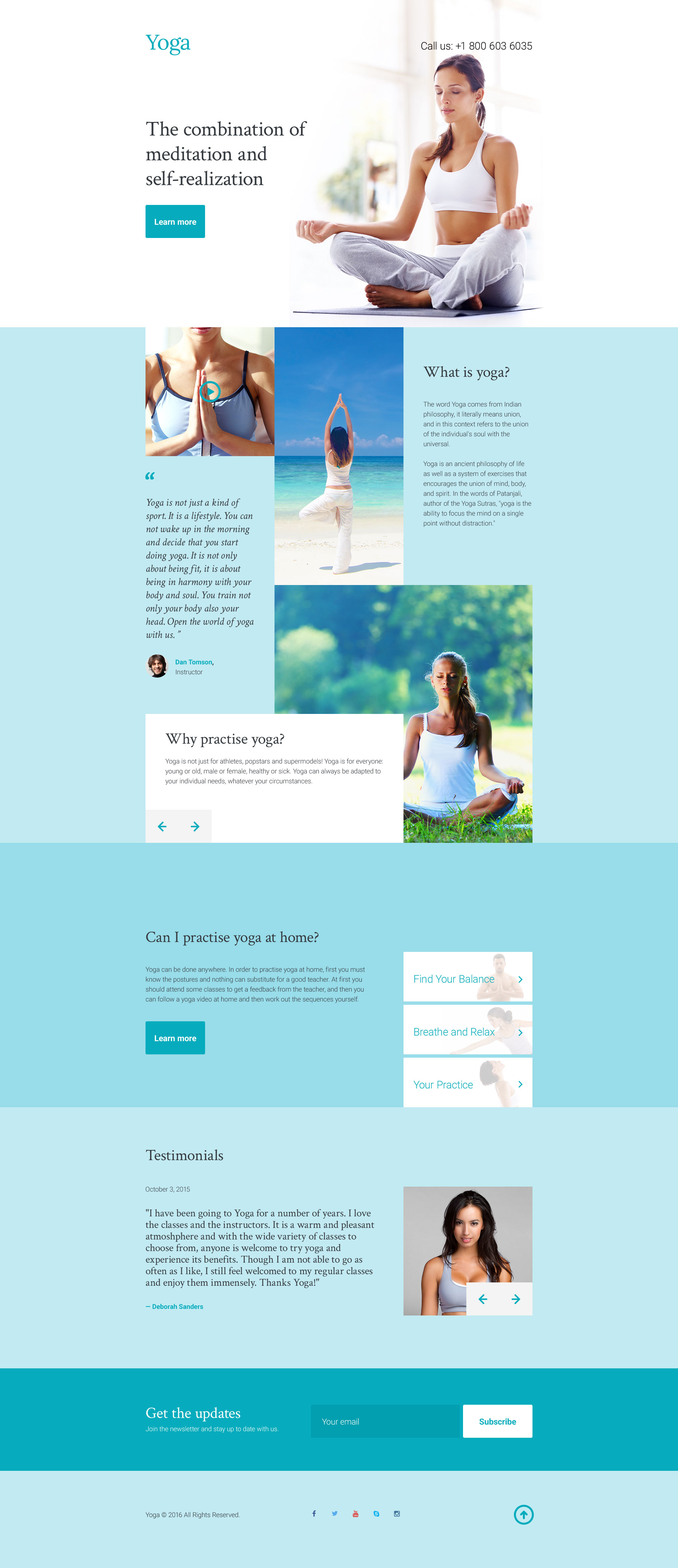 Yoga Template Responsive Landing Page Template