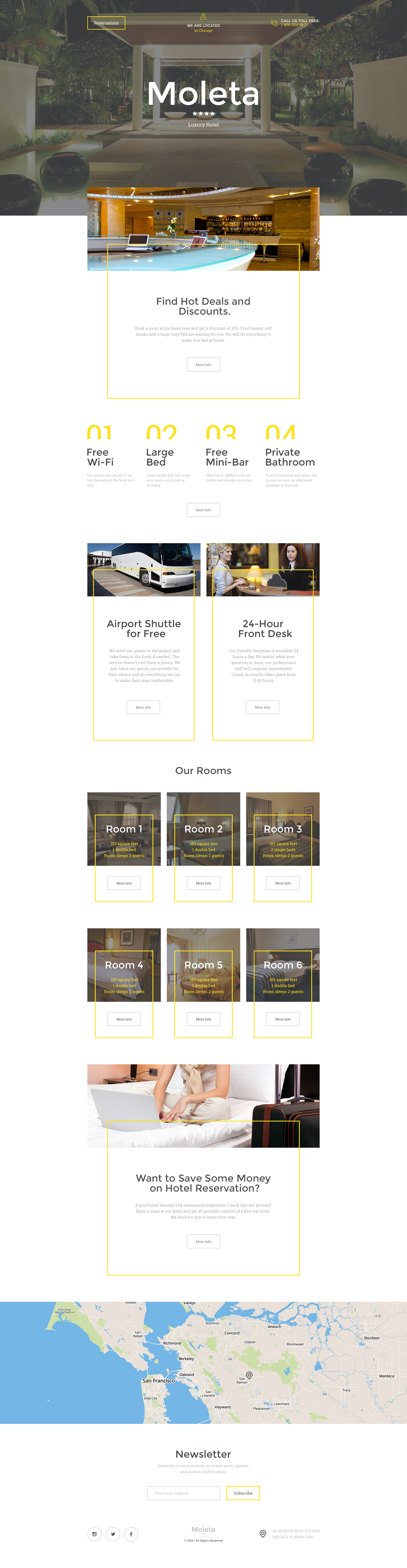 Hotels Template Responsive Landing Page Template