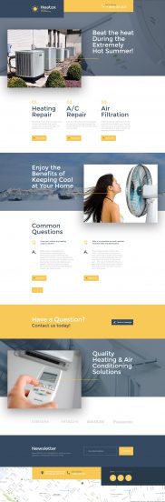 Air Conditioning Template Responsive Landing Page Template