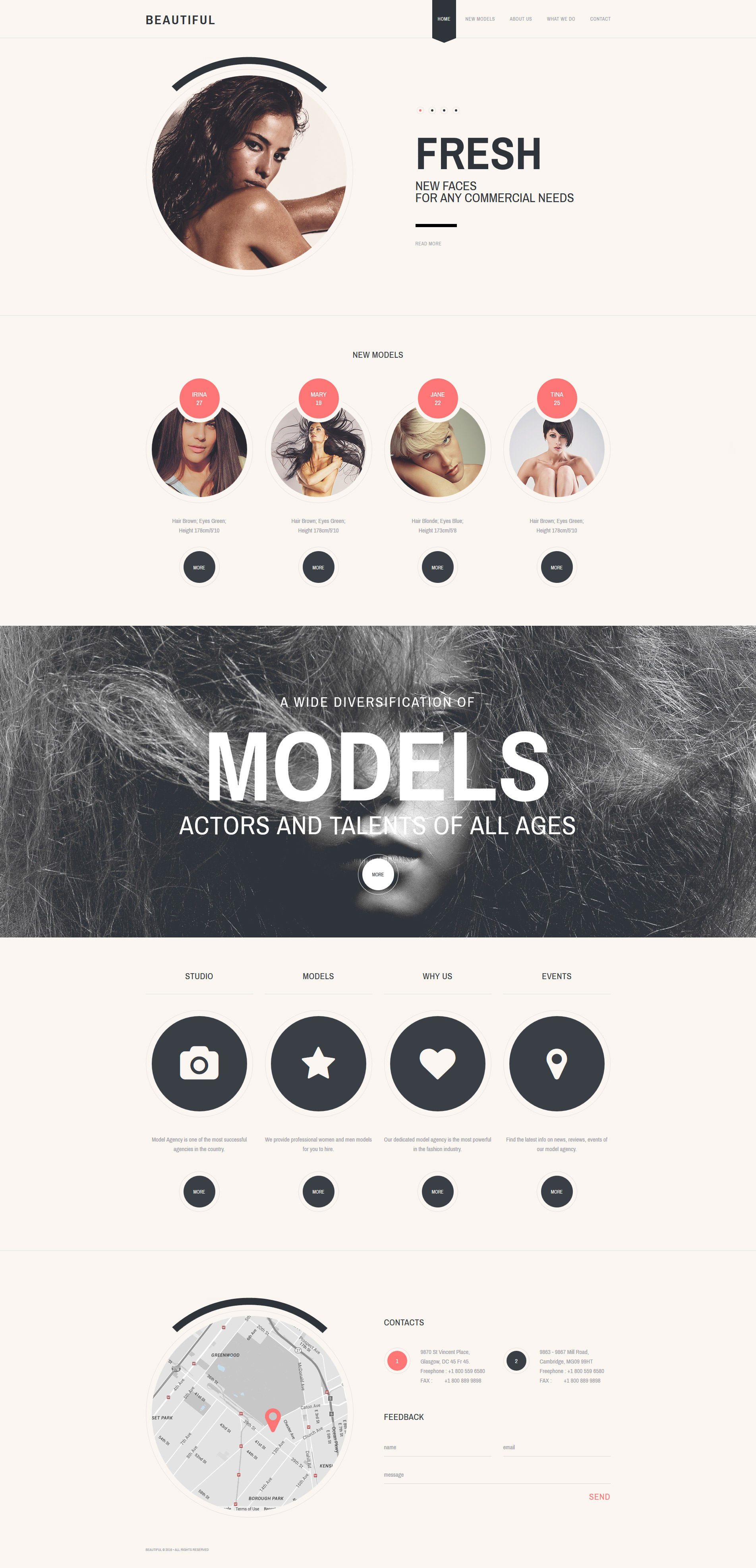 Model Agency Template Responsive Website Template