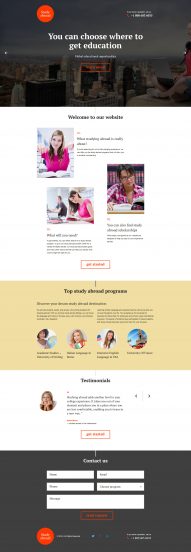 Education Template Responsive Landing Page Template