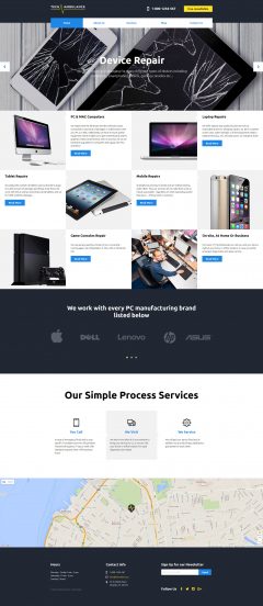 Tech Ambulance Responsive Website Template Website Template