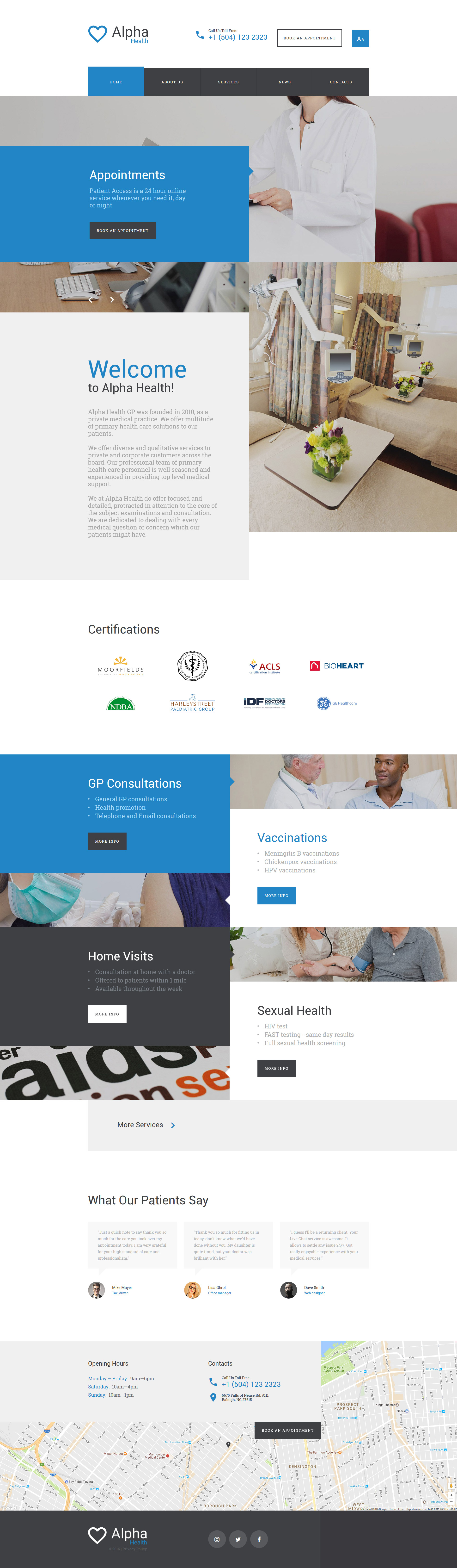 Alpha Health – Counseling Responsive Website Template