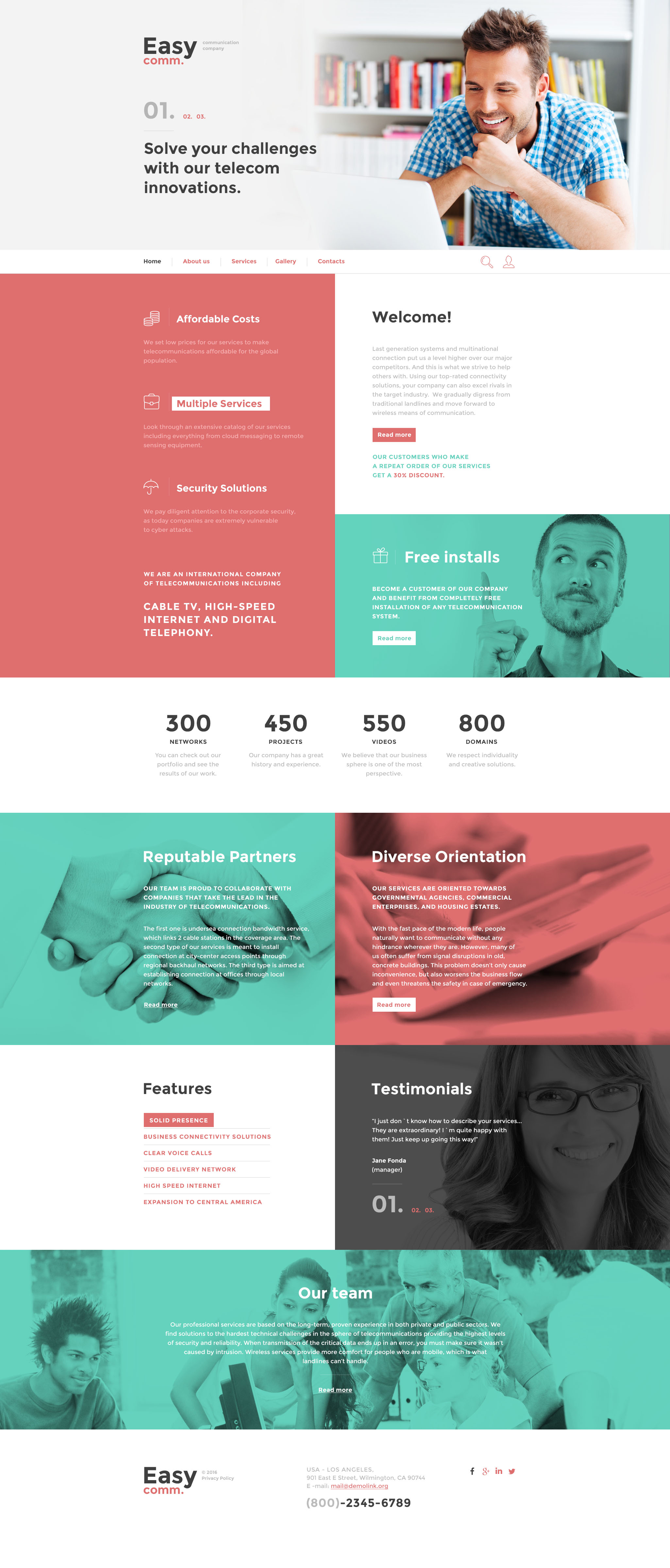 Communications Template Responsive Website Template