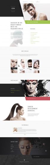 Beauty School Template Responsive Landing Page Template