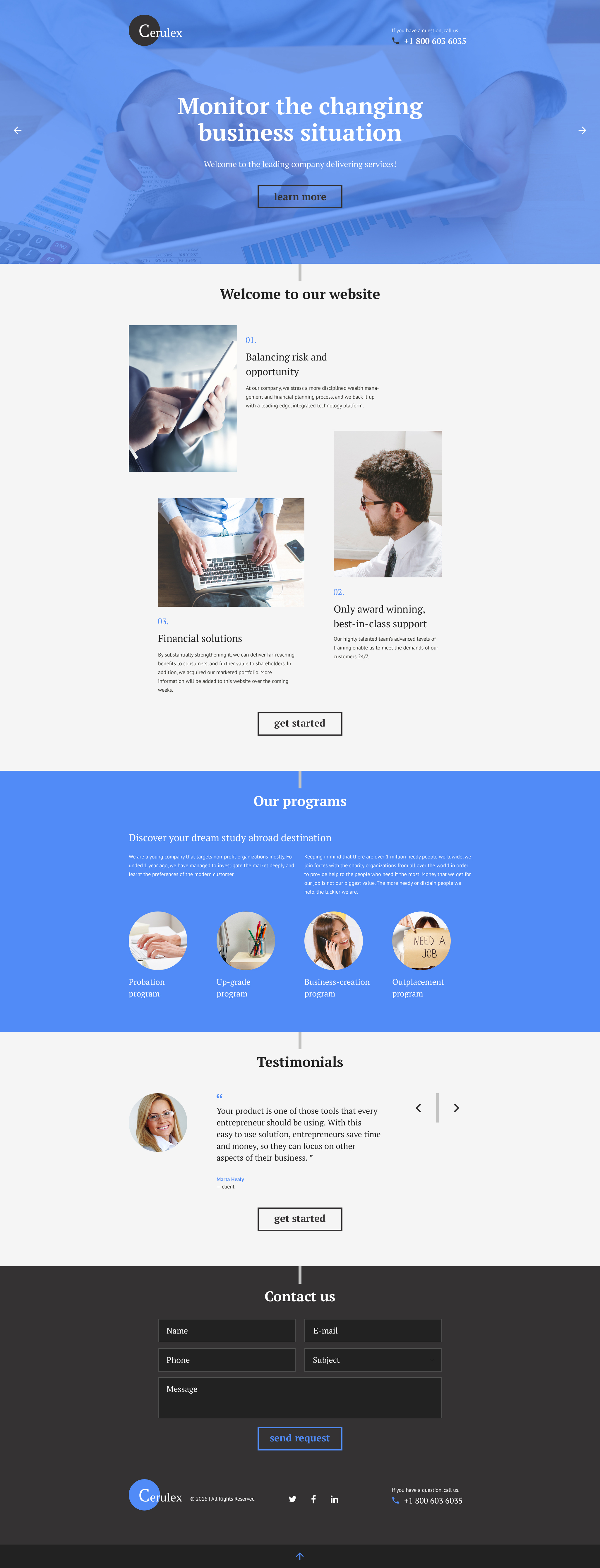 Cerulex Landing Page Template