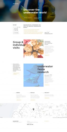 Fish Template Responsive Landing Page Template