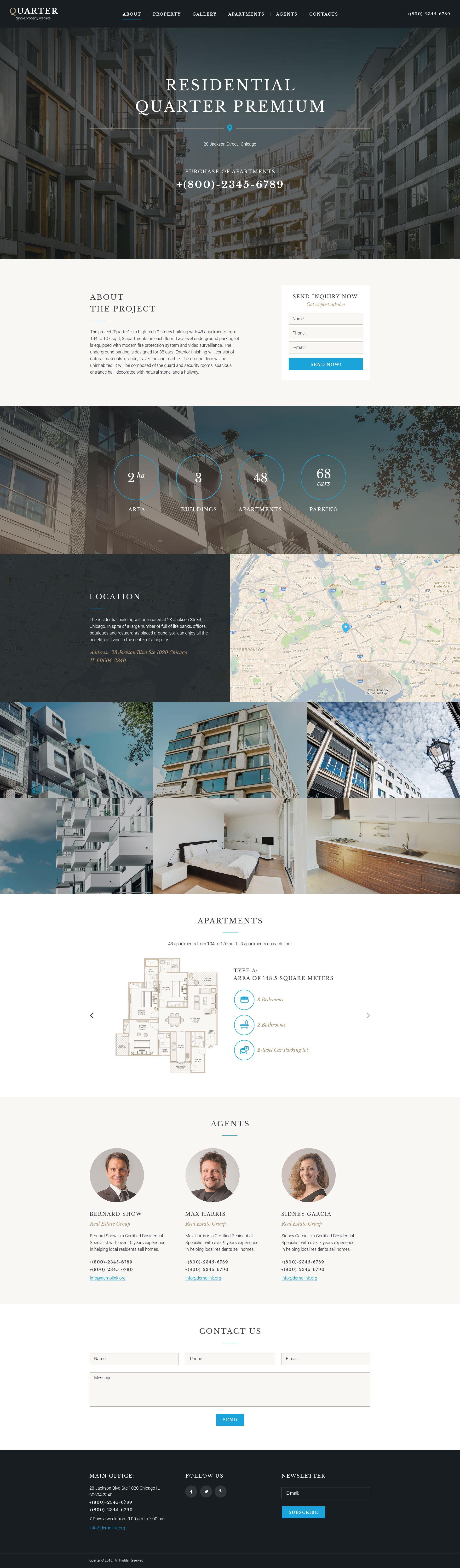 Real Estate Template Responsive Landing Page Template