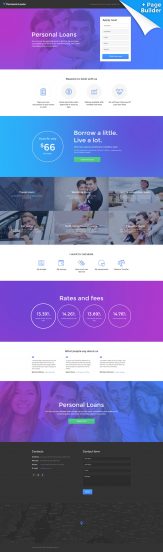 Financial Advisor Template Responsive Landing Page Template